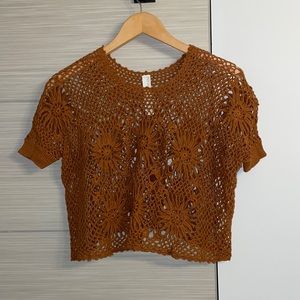 Free People Bloom Crochet Crop